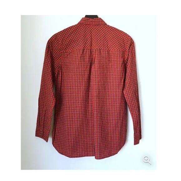 J.Crew Red Embellished Plaid Button Down - Picture 3 of 7